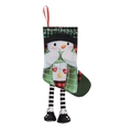 Kerstkous met sneeuwpop, gestreepte lange benen en de tekst Merry Christmas voor decoratie - Kabouter Stijl 08
