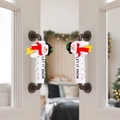 Christmas snowman refrigerator handle covers with Let It Snow embroidery for home decor - Snowman