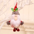 Encantador gnomo navideño con gorro de jacquard rojo y barba de piel sintética blanca - Muñeca Redonda LW Papá Noel