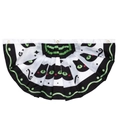 Halloween pleated fan flag with a cute black cat cartoon print for festive outdoor decor - Black Cat Style (Halloween Pleated Fan Banner 06)