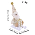Babbo Natale su slitta bianca con scatola regalo dorata per decorazione festiva di casa - Babbo Natale