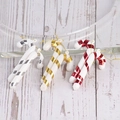 Ornamenti a bastoncino di zucchero a spirale rosso bianco oro e argento per albero di Natale - Colori Misti Oro Argento Rosso