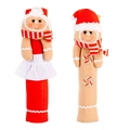 Housses de poignée de réfrigérateur de Noël avec motif bonhomme en pain d'épices - Bonhomme de Pain d'Épices