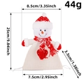 Knitted snowman Christmas gift bag with red hat and scarf, 25cm festive candy holder - New Style Snowman