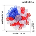Patriotic 15-inch Independence Day mesh wreath with American flag colors and stars - U2-31 Independence Day Mesh Wreath