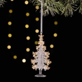 Adorno de árbol de Navidad con lentejuelas doradas hecho de acrílico transparente - Estilo de Árbol de Navidad