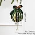 Christmas honeycomb bell ornament in dark green and cream with pine cone and bow detail - Approx 11*35cm / Dark Green and Off-White (Style 01)