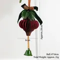 Christmas honeycomb bell ornament with red paper ball, green bow and natural pine cones - Approx 11*35cm / Red Honeycomb Paper Ball (Style 07)