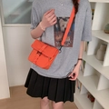 Sac bandoulière orange à carreaux léger pour le sport et les voyages de camping - Orange