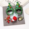 Set accessori di Natale con occhiali a forma di albero e fermagli su biglietto regalo - Set Albero di Natale