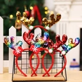 Bunte Pailletten-Rentiergeweih-Stirnbänder mit Weihnachtsmotiven für die Partydekoration - Flip Pailletten Geweih Stil