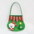 Grüne Weihnachts-Filztasche mit süßem Eisbären und glitzerndem Weihnachtsbaum - Eisbär-Stil