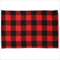 Classic red and black buffalo plaid table runner with durable woven texture finish - Red and Black Grid / Placemat