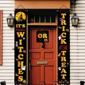 Set di tre striscioni di Halloween per porte con motivi Trick or Treat e zucche - Striscione per Porta 02