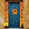 Set di tre striscioni di Halloween Welcome Trick or Treat con grafiche spaventose - Striscione per Porta 03