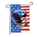 American Eagle USA Freedom Forever Gartenflagge mit Sternen und Streifen Muster - Amerikanischer Adler Stil (02)