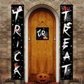 Three-piece Halloween banner set with Trick or Treat text and classic ghost motifs - Door Banner 05