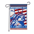 Independence Day garden flag set with Statue of Liberty print and metal stand holder - Statue of Liberty Independence Style (05)