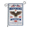 Independence Day garden flag with bald eagle design and metal L-shaped stand - 1776 Independence Day Style (06)