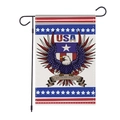 US Independence Day garden flag with bald eagle and metal stand for outdoor decor - United States Eagle Style (10)