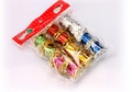 Set de 12 adornos de tambor navideño de 3cm en su embalaje de venta al por menor - Mini Tambores Decorativos Multicolores