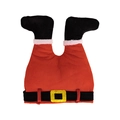 Cappello natalizio gambe di Babbo Natale in velluto rosso con fibbia dorata - Cappello Gamba da Elfo (Rosso)