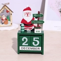 Calendario dell'avvento in legno con Babbo Natale e albero per decoro natalizio - Stile Babbo Natale