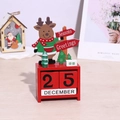 Calendario dell avvento in legno con renna decorativa e scritta Seasons Greetings - Stile Renna