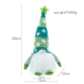 Gnome de Noël en peluche tricotée verte avec motif flocon de neige et dimensions précises - Vert