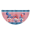 US Independence Day pleated fan flag with patriotic gnomes and Happy 4th July print - Festive Gnome Style (04)