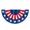 US Independence Day pleated bunting flag with stars and stripes for outdoor party decor - Outer Blue White Star Style (06)