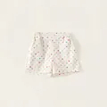 Mädchen Sommer-Shorts in Creme mit bunten Herz-Prints und bequemem elastischem Bund - Herz / 80