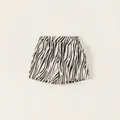 Mädchen leichte Freizeitshorts mit Zebramuster Elastikbund und Seitentaschen - Zebra / 130