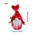 Roter Plüsch-Weihnachtswichtel mit Pailletten und Beeren, Höhe 20 cm - Leuchtendes Rot