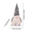 Christmas gnome doll in grey sequins with white beard, sized 28x14x11cm for holiday decor - Glitter Gray