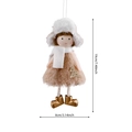 Roze pluche engel kerstboomversiering met witte sjaal en gouden lovertjes detail - Roségoud Meisje