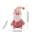 Pink sequin Christmas gnome plush doll with measurements 23cm height and 15cm width - Pink Santa Claus Doll