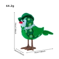 St. Patrick's Day green plush bird decoration with shamrock patterns and green knit hat - Glowing Female Chick