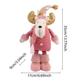 Renna di Natale rosa telescopica in peluche con dimensioni 35x17x9cm in evidenza - Alce