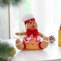 Luminous gingerbread man doll with chef hat and red snowflake cape for Christmas decor - Gingerbread Man Boy Style