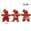 Set di 3 decorazioni natalizie a forma di pan di zenzero in peluche con motivi scozzesi - Omino di Pan di Zenzero Femmina
