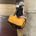 Bolsa de deporte amarilla de gran capacidad con separación seco-húmedo y zapatero - Amarillo