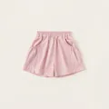 Pantalones cortos cargo rosas para niños con cintura elástica y bolsillos laterales verano - Rosa / 110
