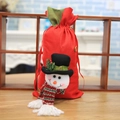 Weihnachts-Geschenkbeutel mit Schneemann-Motiv und Kordelzug für festliche Dekoration - Schneemann