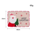 Set de table de Noël brodé avec motif Père Noël et flocons de neige rouges - Style Père Noël (Set de Table Père Noël)