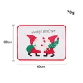 Gnome embroidery Christmas place mat in white with red border 45x33cm table decor - Gnome Placemat