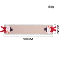 Chemin de table de Noël en lin avec motif bonhomme de neige et nœuds rouges, 180x33cm - Chemin de table style bonhomme de neige