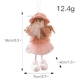 Poupée ange de Noël en peluche rose à suspendre, cadeau pour filles, hauteur 16cm - Rose