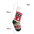 Calcetín navideño de punto de 38 cm con diseño de muñeco de nieve y piel sintética - Estilo Muñeco de Nieve de Navidad