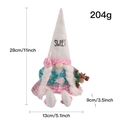 Bambola gnomo di San Valentino in blu e rosa con ricamo Sweet e lunghe trecce bianche - Stile Femminile a Gambe Lunghe